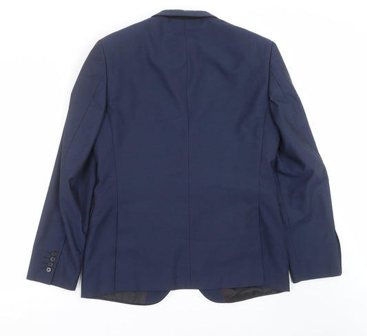 Mens UK Size 40 Burton Regular Blue Suit Jacket