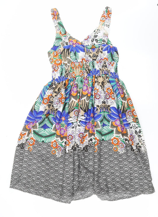 Pistachio Womens Multicoloured Floral A-Line Size S