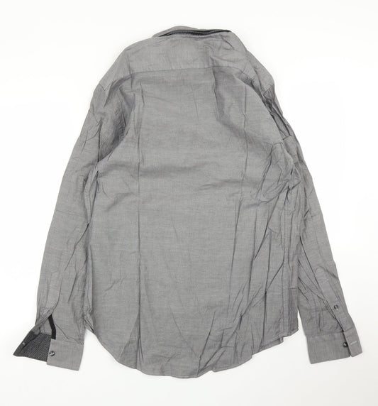 Zara Mens Grey    Button-Up Size L