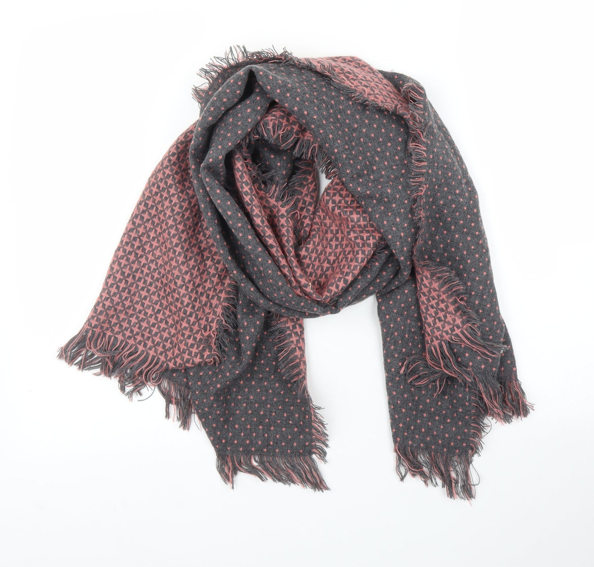 Additional front view of Preworn unisex pink shawl/wrap