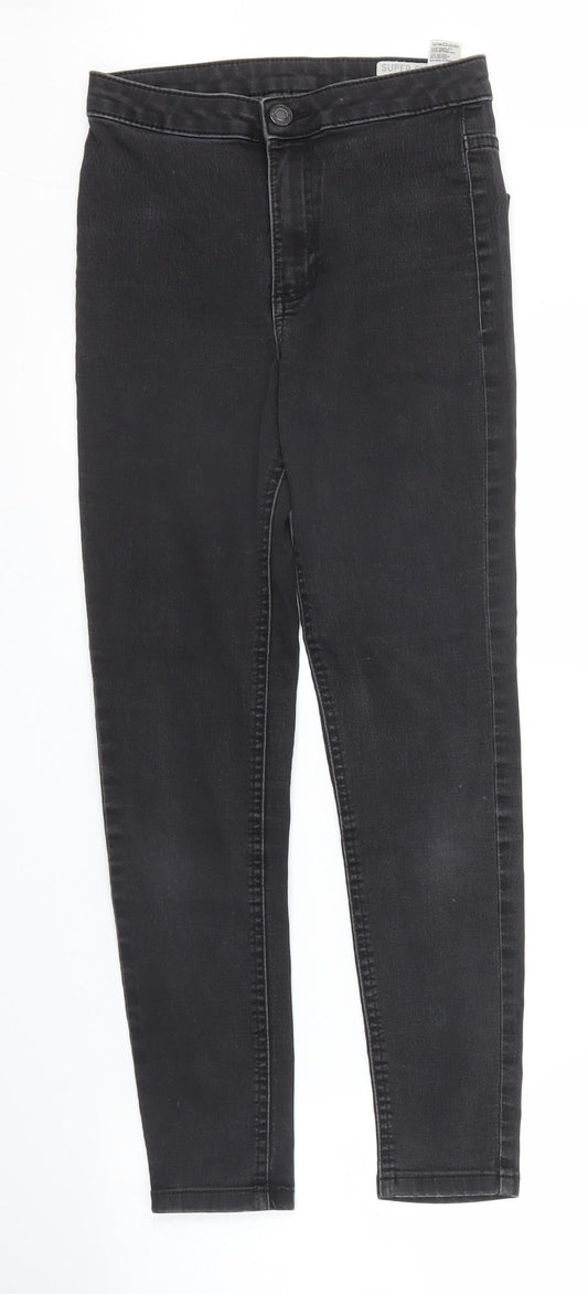 Additional front view of Marks & Spencer women’s black denim skinny jeans, size UK 8, 26-inch leg