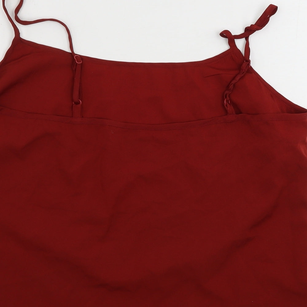 Womens UK Size 12 ASOS Red Basic Tank