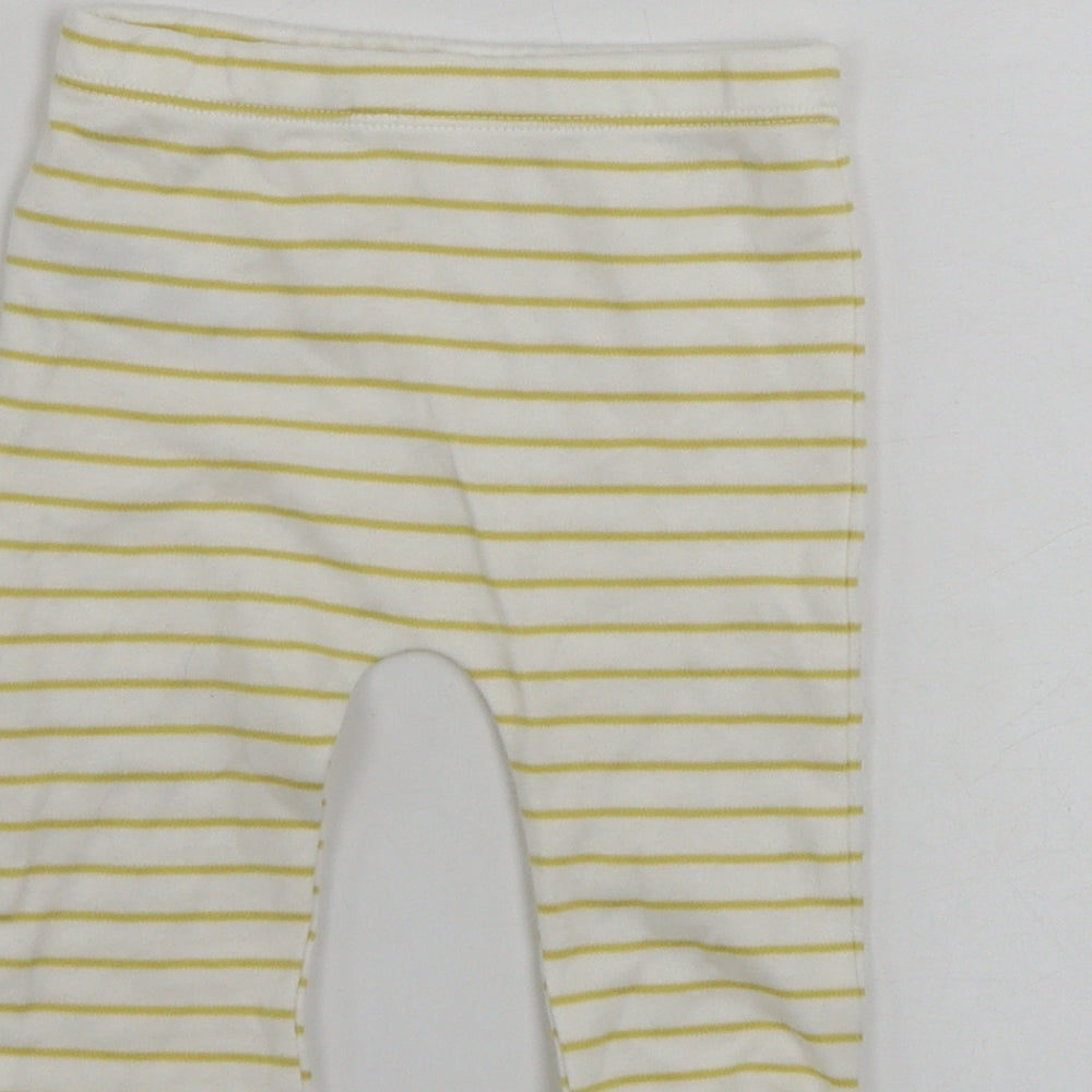 Disney Girls White Spotted Jogger Leggings Size 3-6 Months
