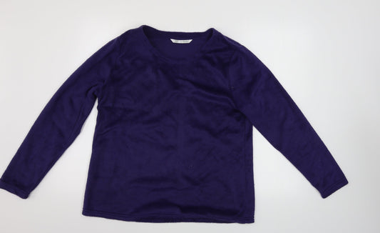 Additional front view of Bonmarché women’s blue top pyjama top, size UK 12