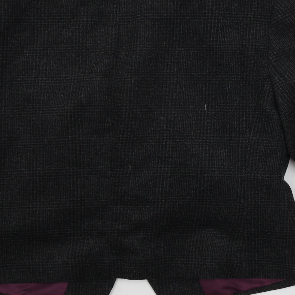 New Look Womens Grey Check Jacket Blazer Size 12