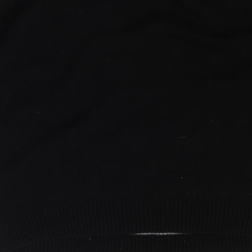 Brand and care label for Preworn men’s black jumper, size M, - christams