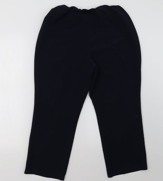 Womens UK Size 14 vida vi Regular Fit Blue Trousers