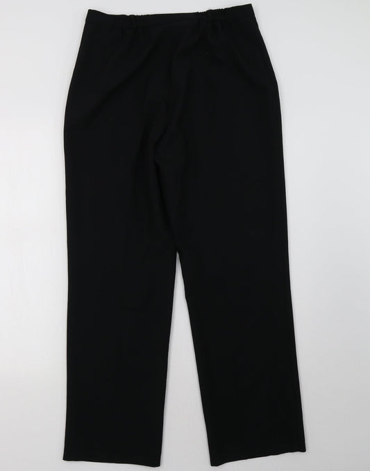 Womens UK Size 12 BHS Regular Fit Black Trousers