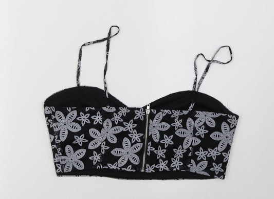 Boohoo Womens Black Cropped Tank Size 12