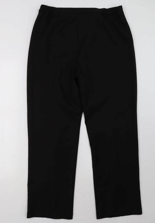 Womens UK Size 14 separates Regular Fit Black Trousers