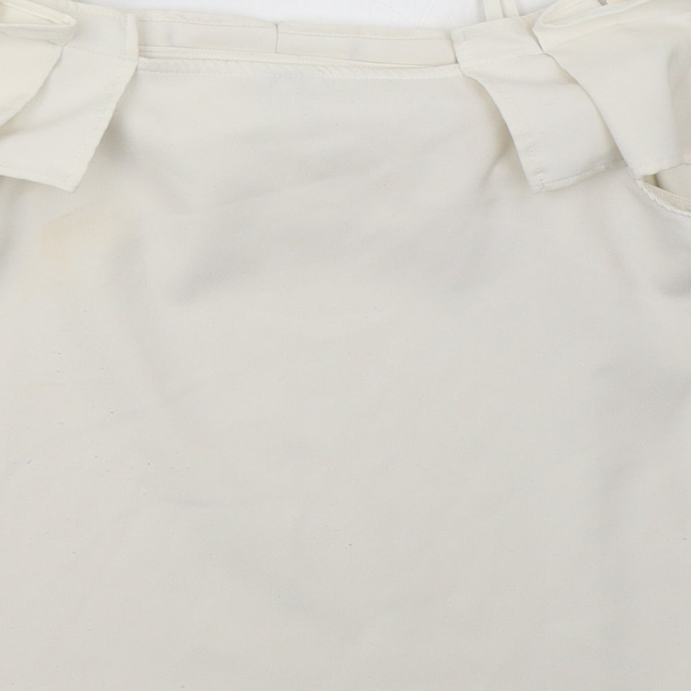 Womens UK Size 10 River Island White Basic Tank