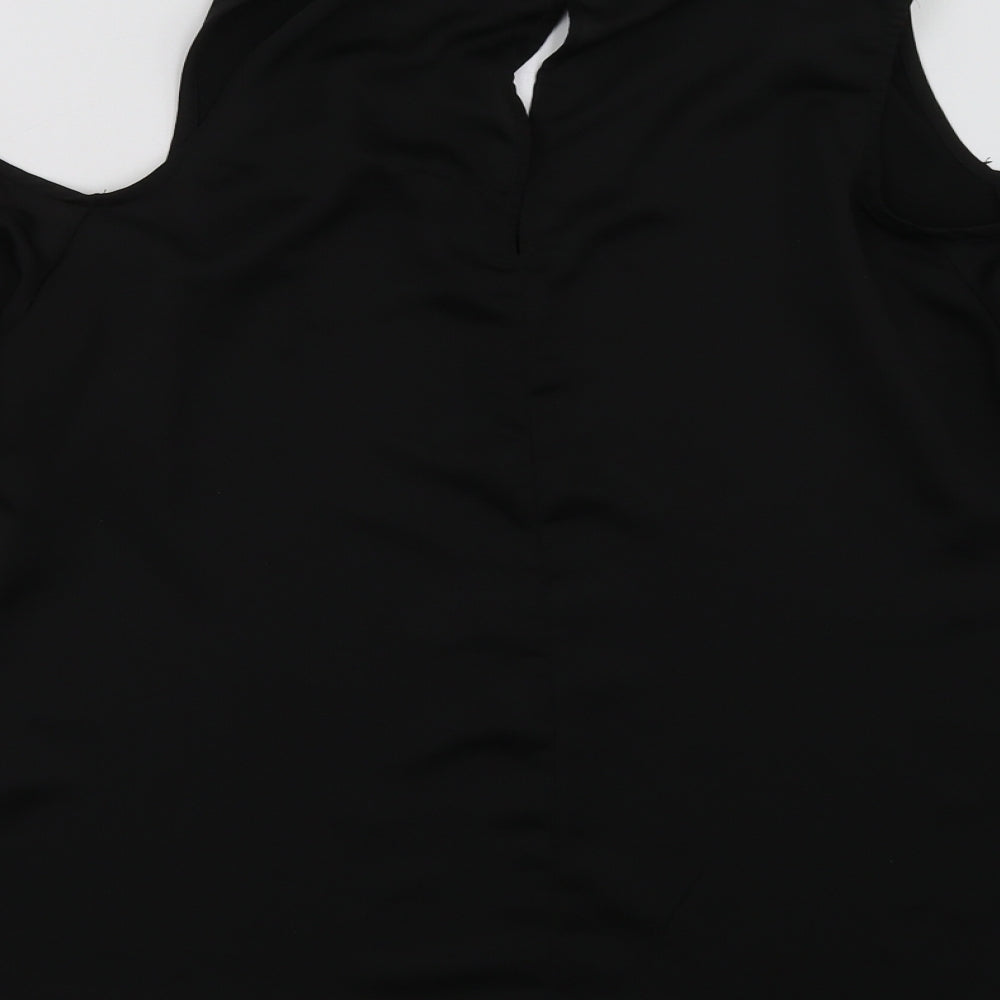 Womens UK Size 10 River Island Black Basic Blouse