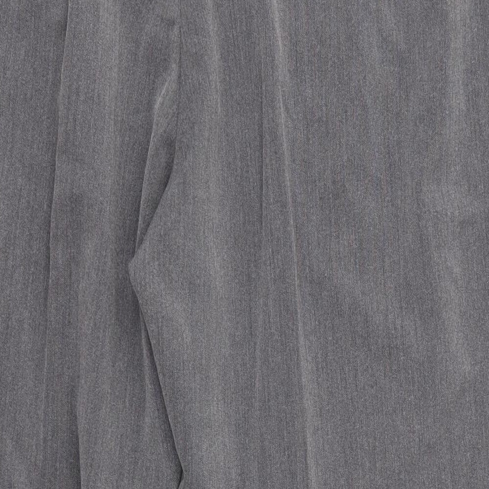 Womens UK Size 18 BM Regular Fit Dress Pants Grey Trousers