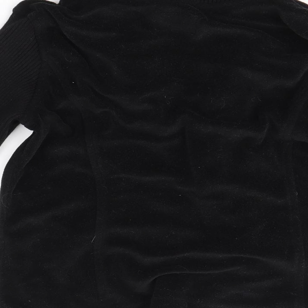 M&S Womens Black Full Zip Jumper Size M