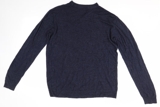 M&Co Mens Blue Pullover Jumper Size XL