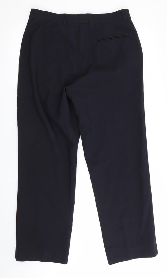 Dunnes Mens Blue Trousers Size 32 in L28 in