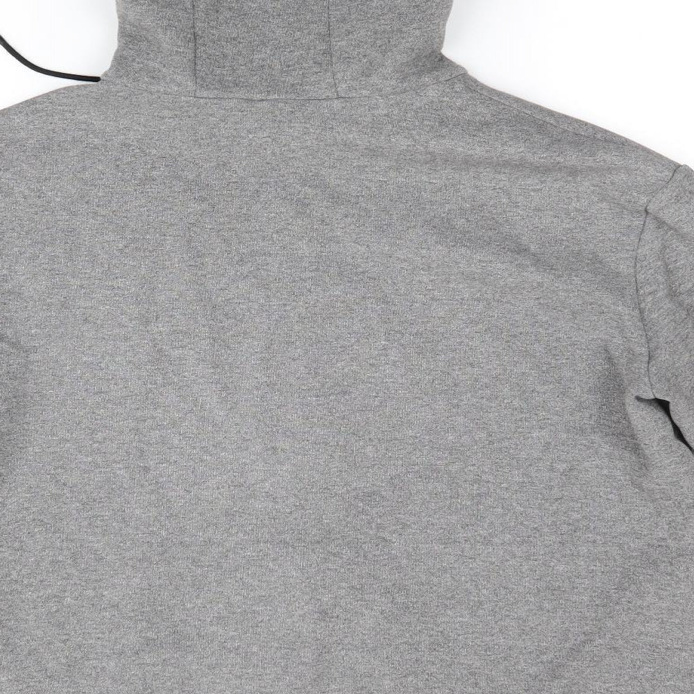 Mens UK Size Preworn Grey Full Zip Hoodie