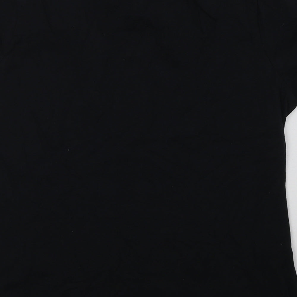 Womens UK Size M Gildan Black Basic T-Shirt