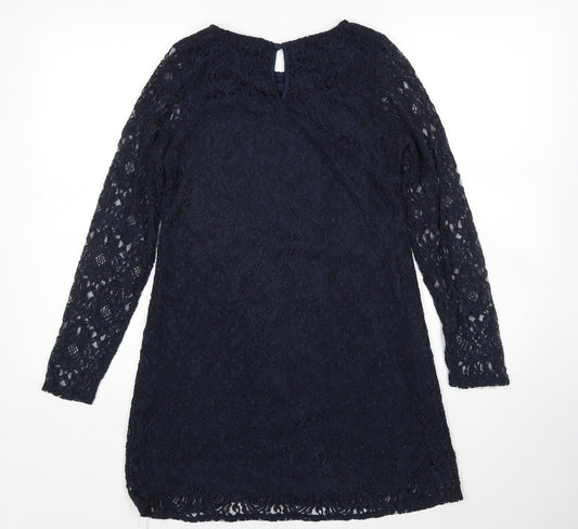 Glamorous Womens Blue Paisley A-Line Size 12