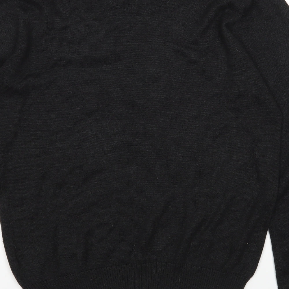 Brave Soul Mens Black Pullover Jumper Size L