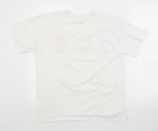 Womens UK Size L Fruit of the Loom White Basic T-Shirt