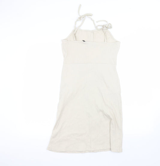 Brave Soul Womens Beige A-Line Size S