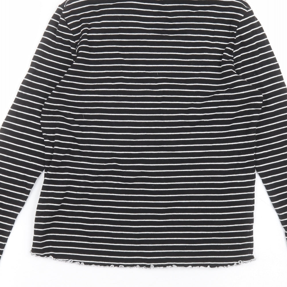 Womens UK Size 12 Essential Black Basic T-Shirt