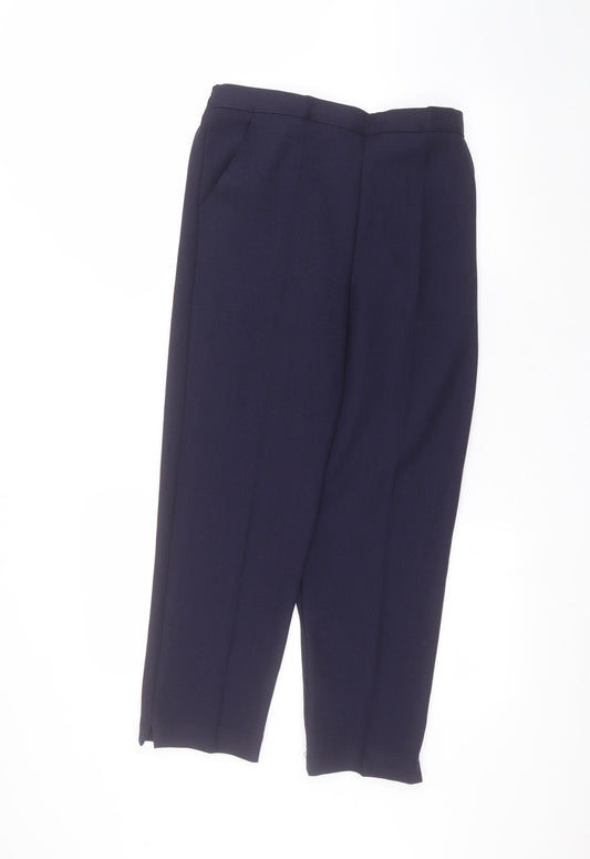 Womens UK Size 10 Emma Collection Regular Fit Blue Trousers