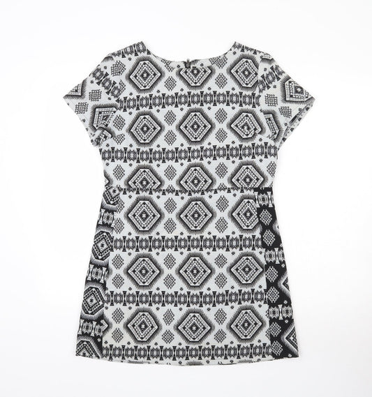Additional front view of women’s grey geometric mini, size L