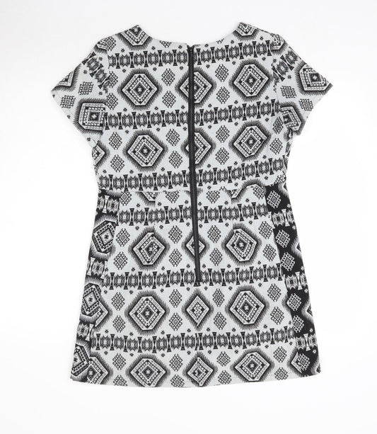 Preworn Womens Grey Geometric Mini Size L