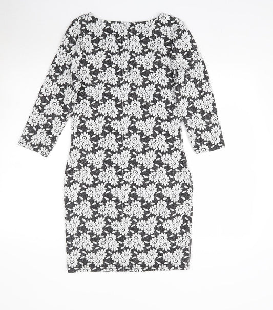 River Island Womens Black Floral Mini Size 10