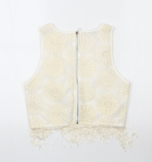 Parisian Womens Ivory Basic Blouse Size 12