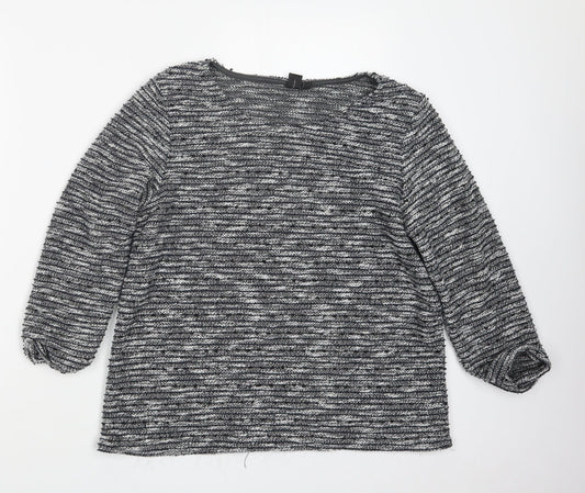 Womens UK Size 12 Izabel London Black Pullover Jumper