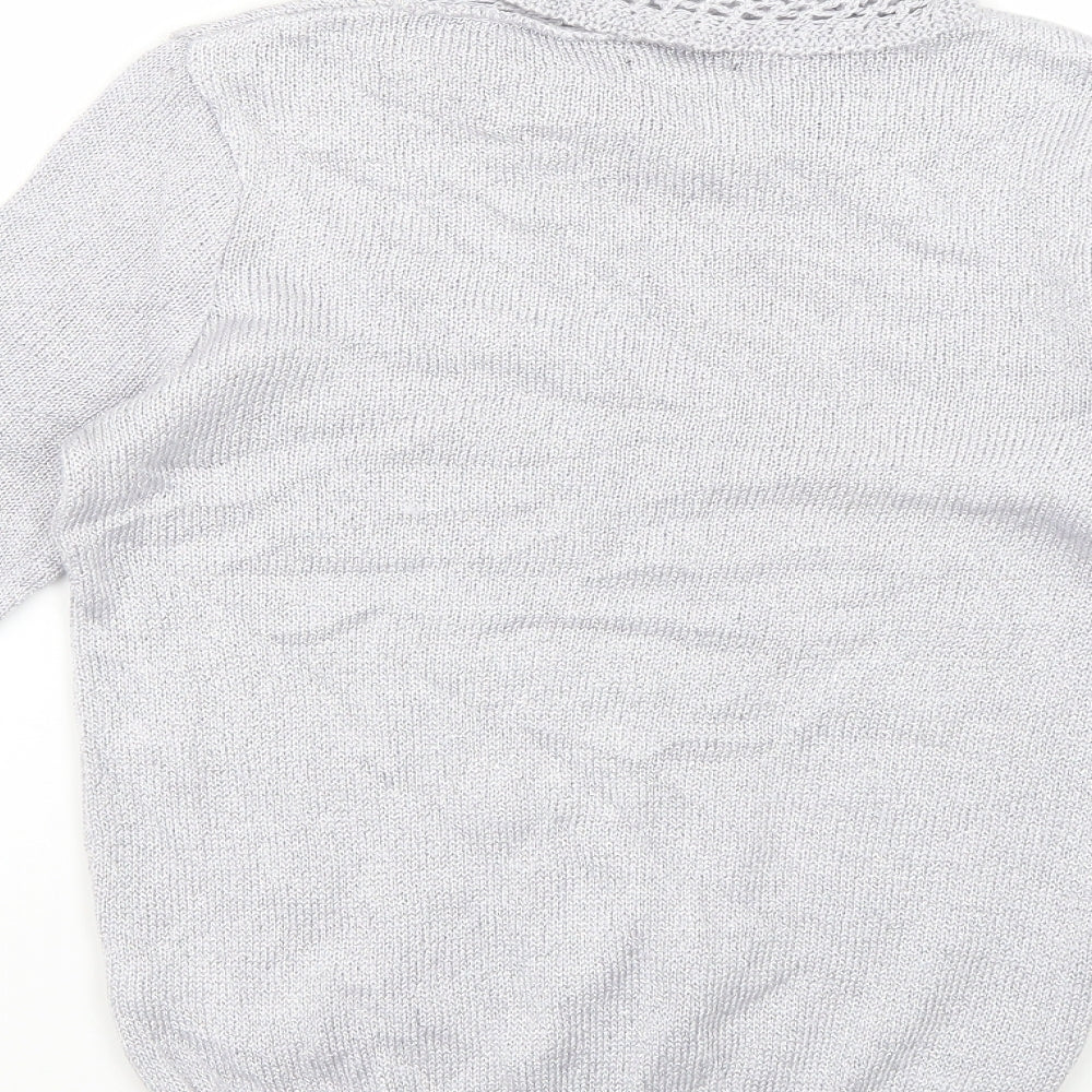 Womens UK Size 10 Therapy Silver Pullover Jumper