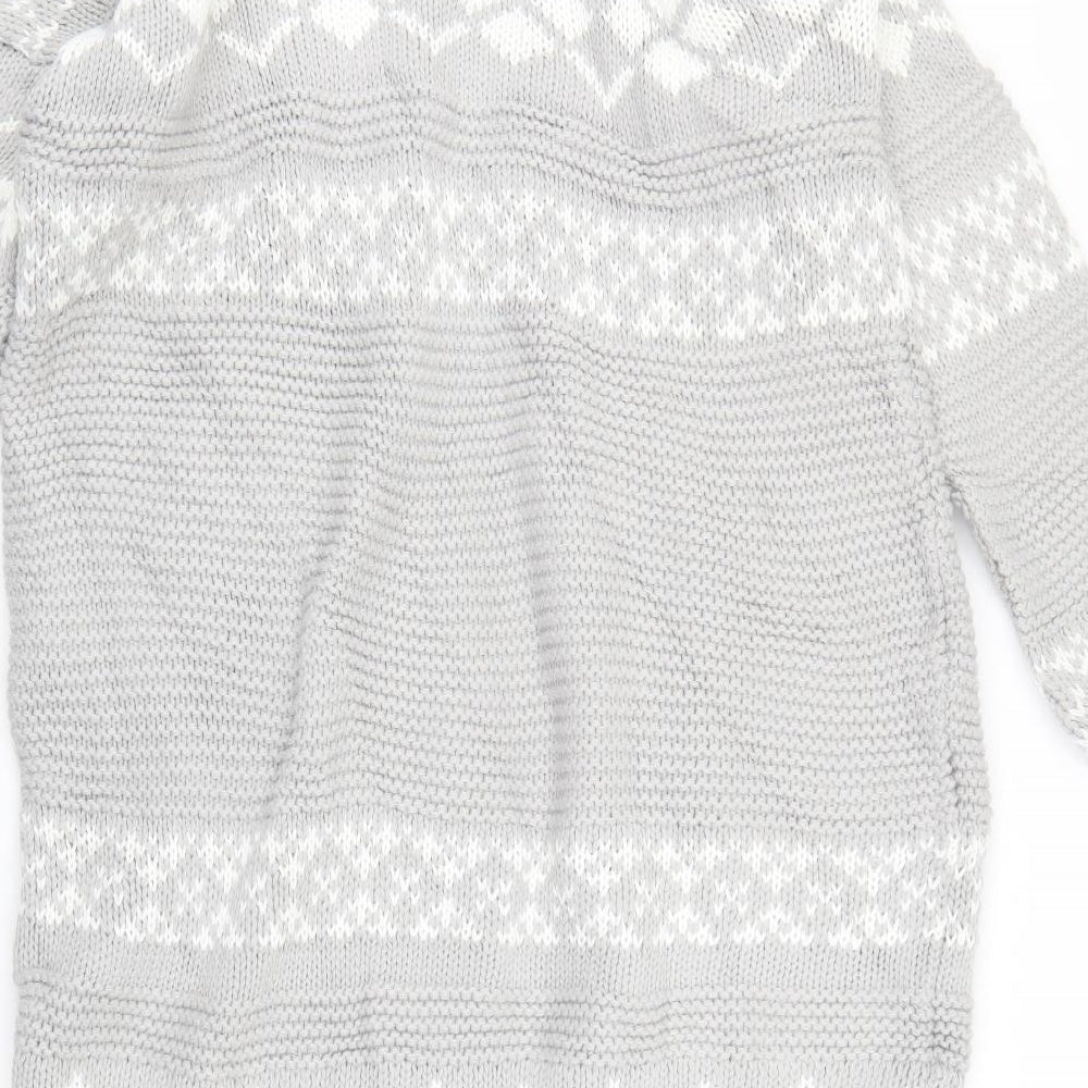 Womens UK Size M Dorothy Perkins Grey Cardigan Jumper