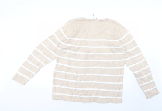 BHS Womens Beige Striped Pullover Jumper Size 18