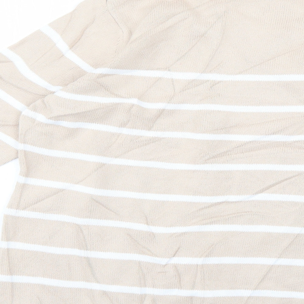 BHS Womens Beige Striped Pullover Jumper Size 18