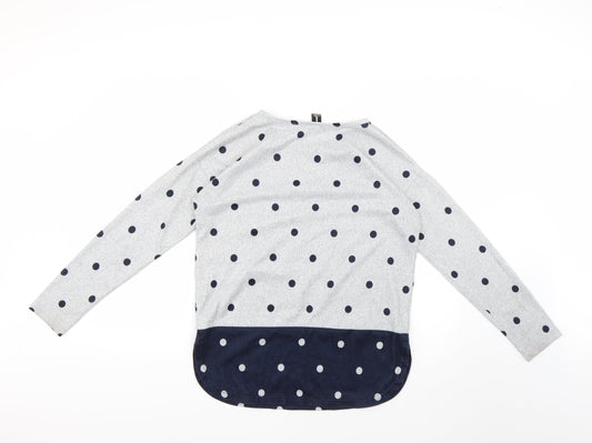 izabel london Womens Grey Polka Dot Pullover Jumper Size 8
