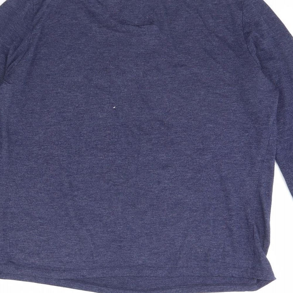 Preworn Womens Blue Solid Cami Pyjama Top Size M - Christmas
