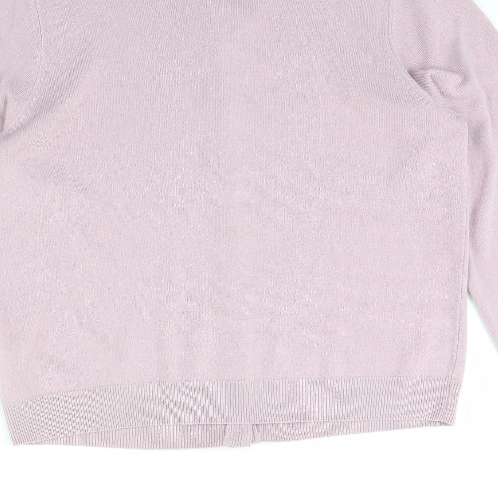 Womens UK Size 12 M&S Pink Cardigan Jumper