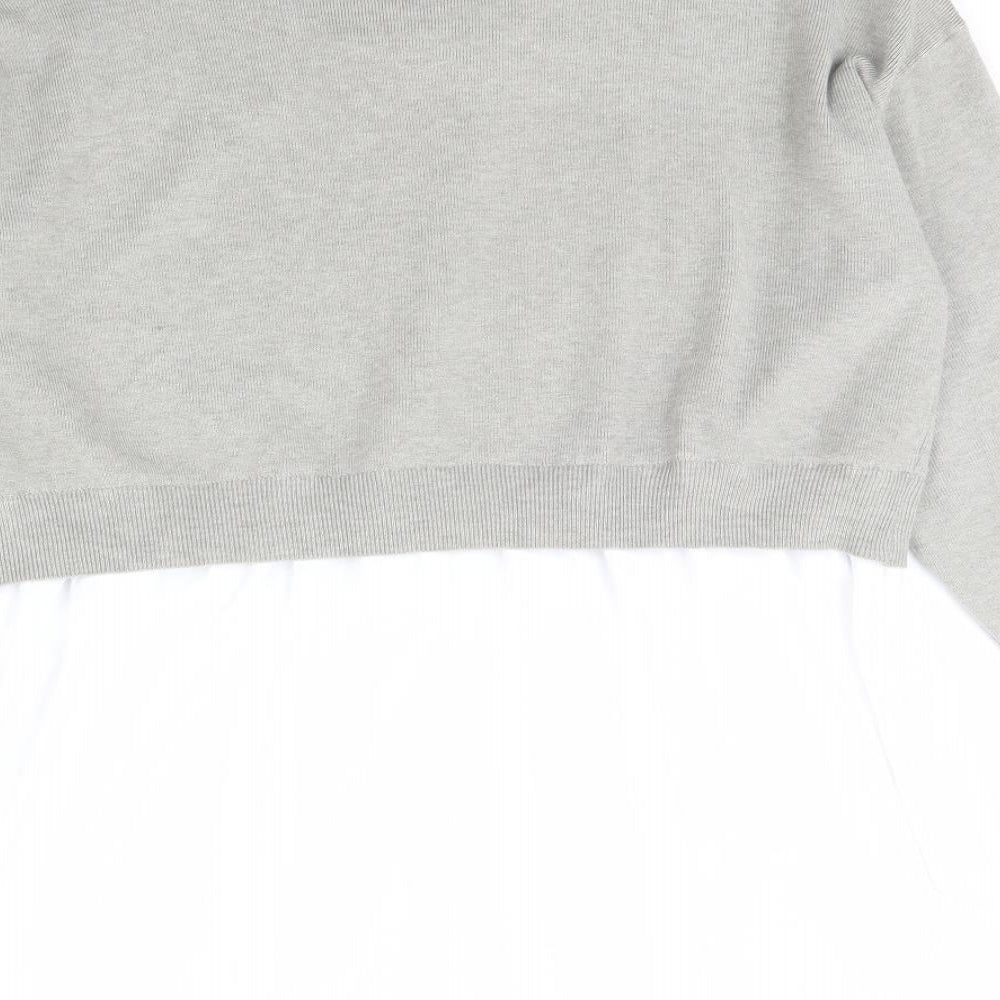 Womens UK Size M Cameo rose Grey Pullover Jumper