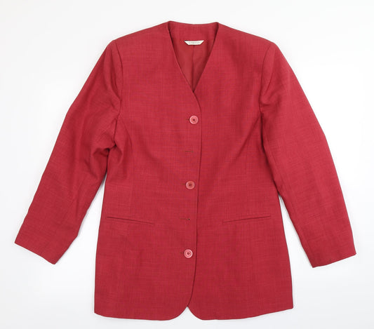 George Womens Red Jacket Blazer Size 12