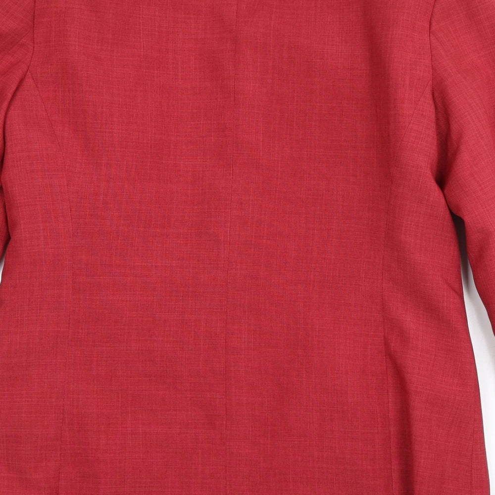 Brand and care label for George women’s red jacket blazer, size UK 12