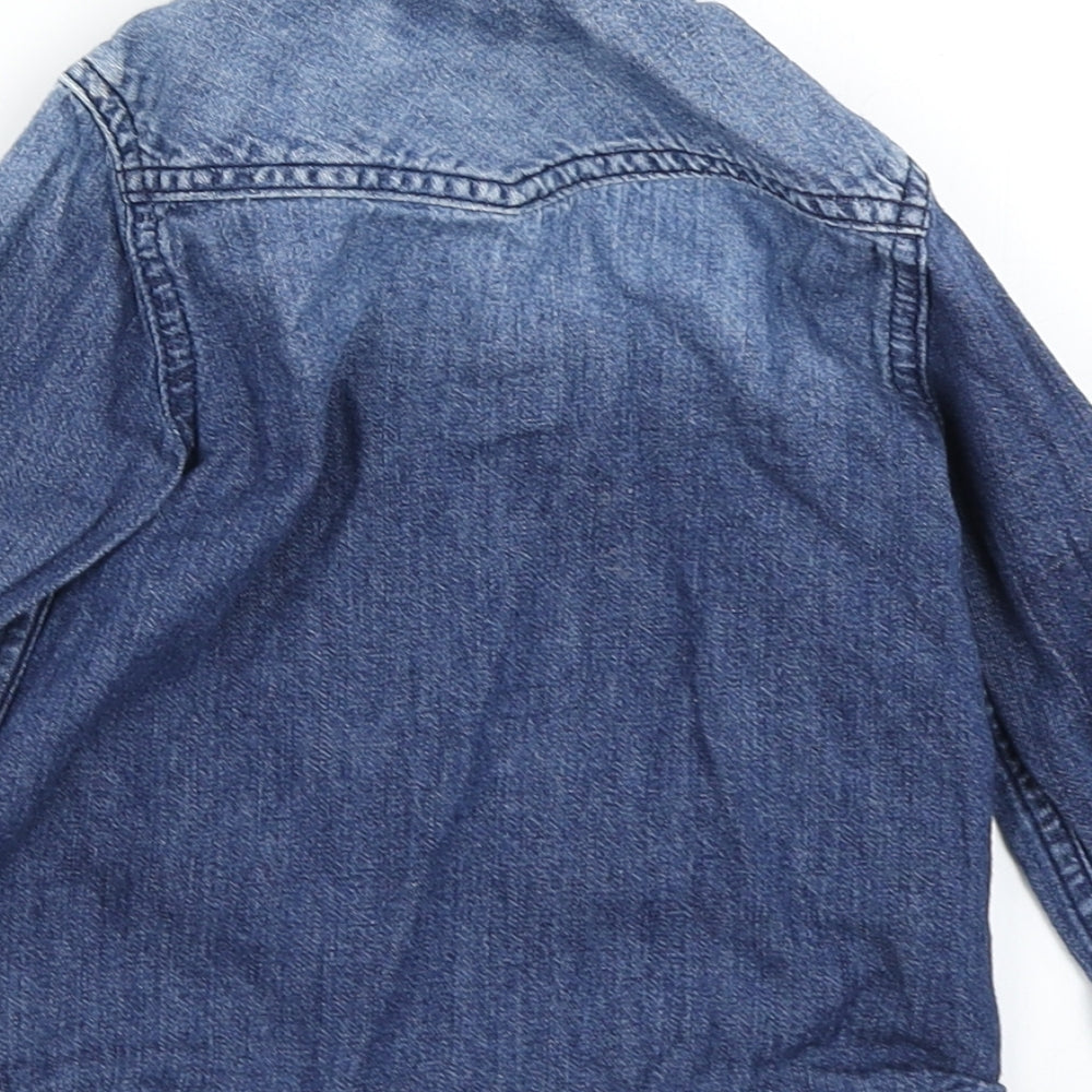 NEXT Girls Blue Denim Basic Button-Up Size 12-18 Months