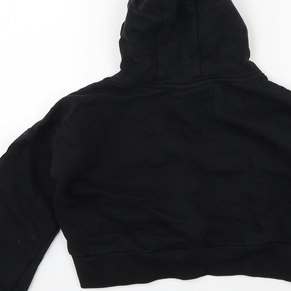 USA Pro Girls Black Jersey Pullover Hoodie Size 9-10 Years