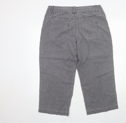 Womens UK Size 14 M&Co Regular Fit Grey Trousers