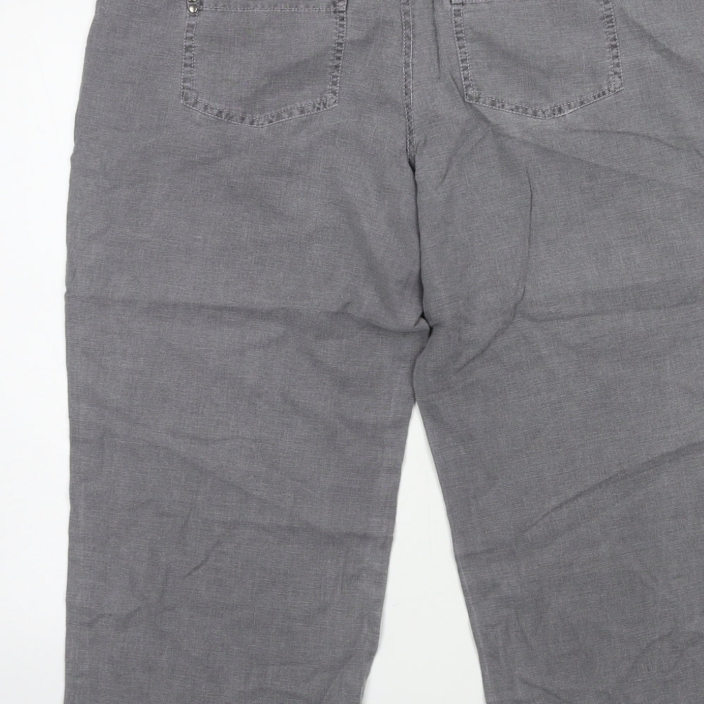 Womens UK Size 14 M&Co Regular Fit Grey Trousers
