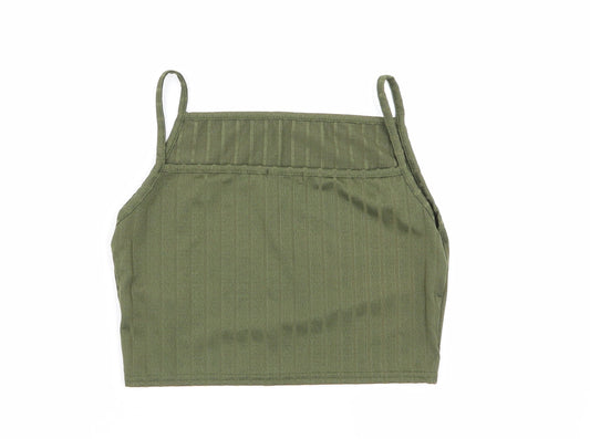 Boohoo Womens Green Camisole Tank Size 10 - crop top