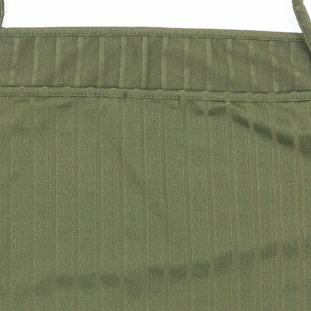 Boohoo Womens Green Camisole Tank Size 10 - crop top