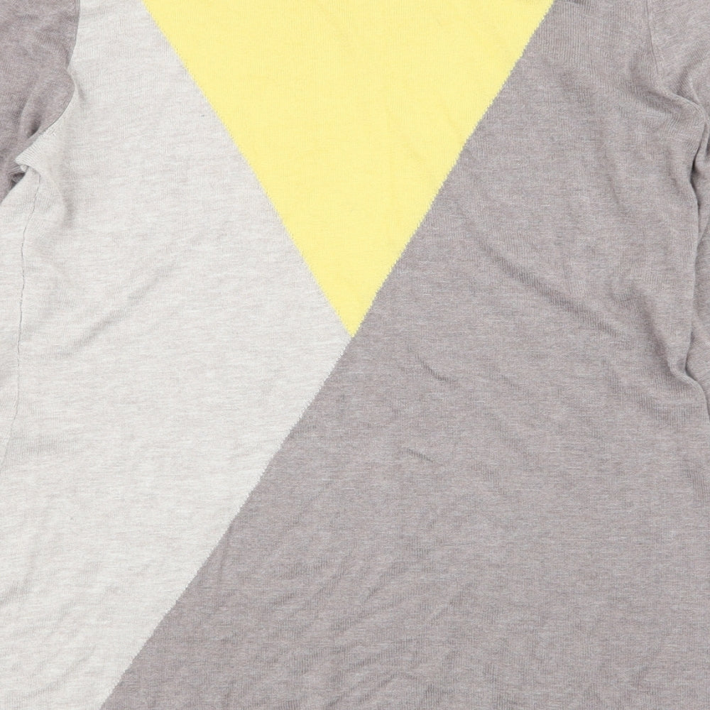 David Emanuel Womens Multicoloured Geometric Pullover Jumper Size S